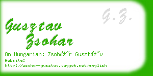 gusztav zsohar business card